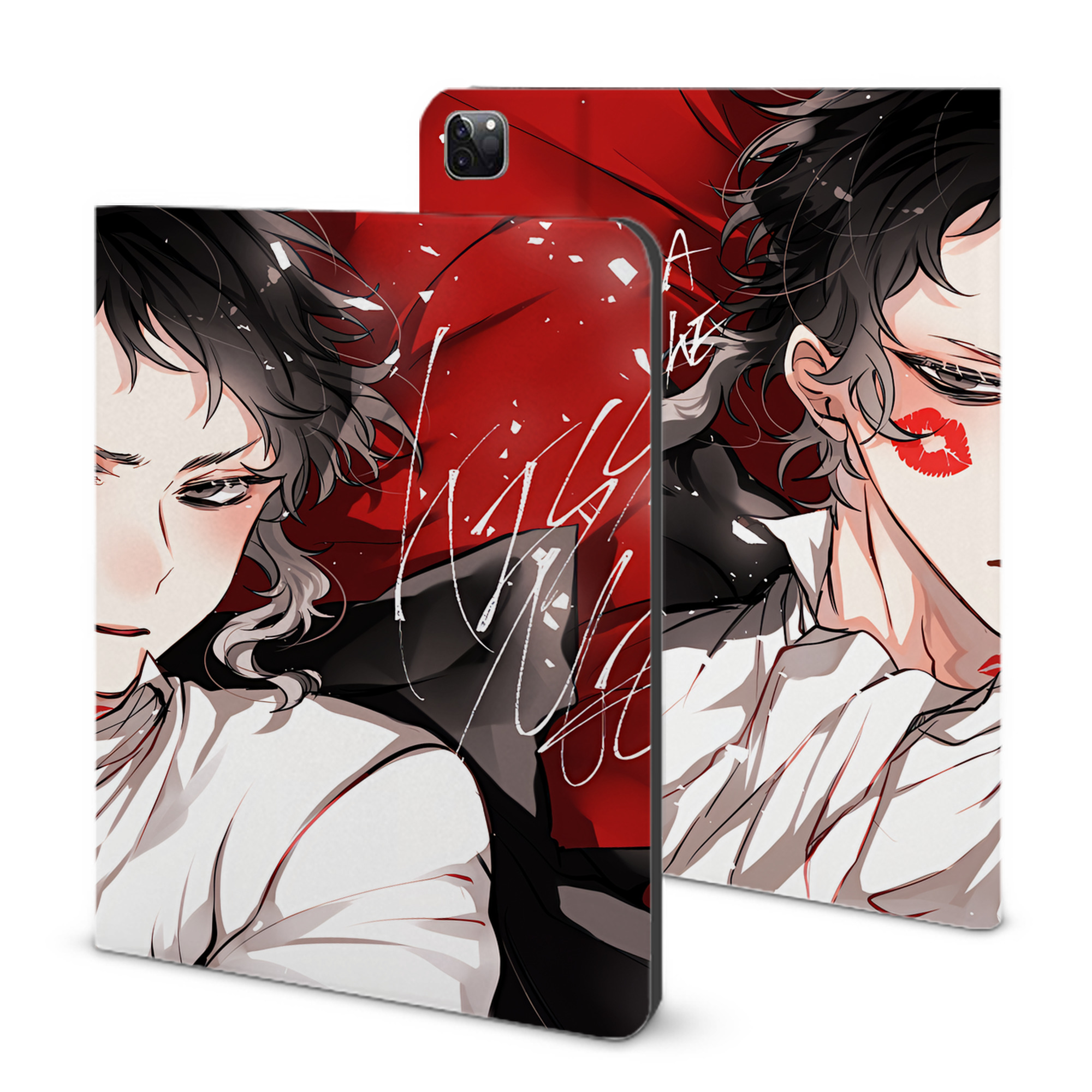 （画像用） 文豪ストレイドッグス Bungo Stray Dogs IPad ケース ブック型 PUレザー TPU 耐衝撃 軽量 薄型 ペン収納なし 全面保護 IPad 各モデル対応